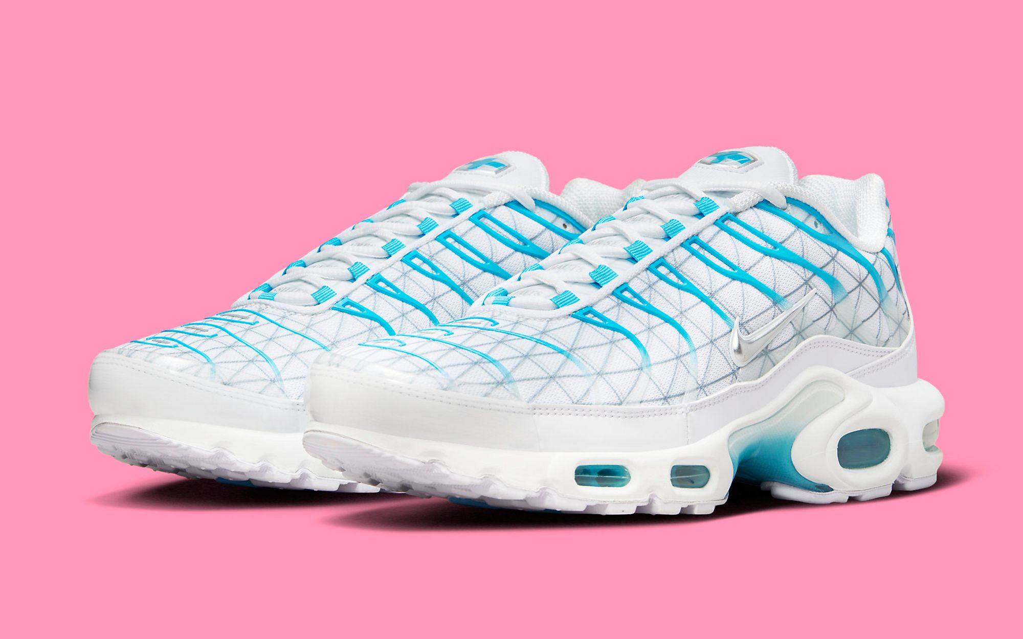 Nike Air Max Plus “Marseille” — White / Metallic Silver / University Blue · 2023 edition