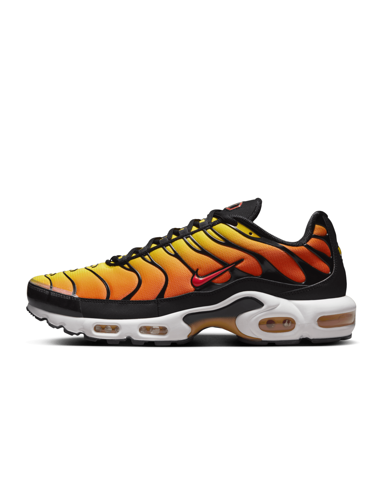 Nike Air Max Plus Sunset / Bright Ceramic (2024) — Black / Pimento / Bright Ceramic / Resin / White · Sunset / Bright Ceramic (2024 retro)