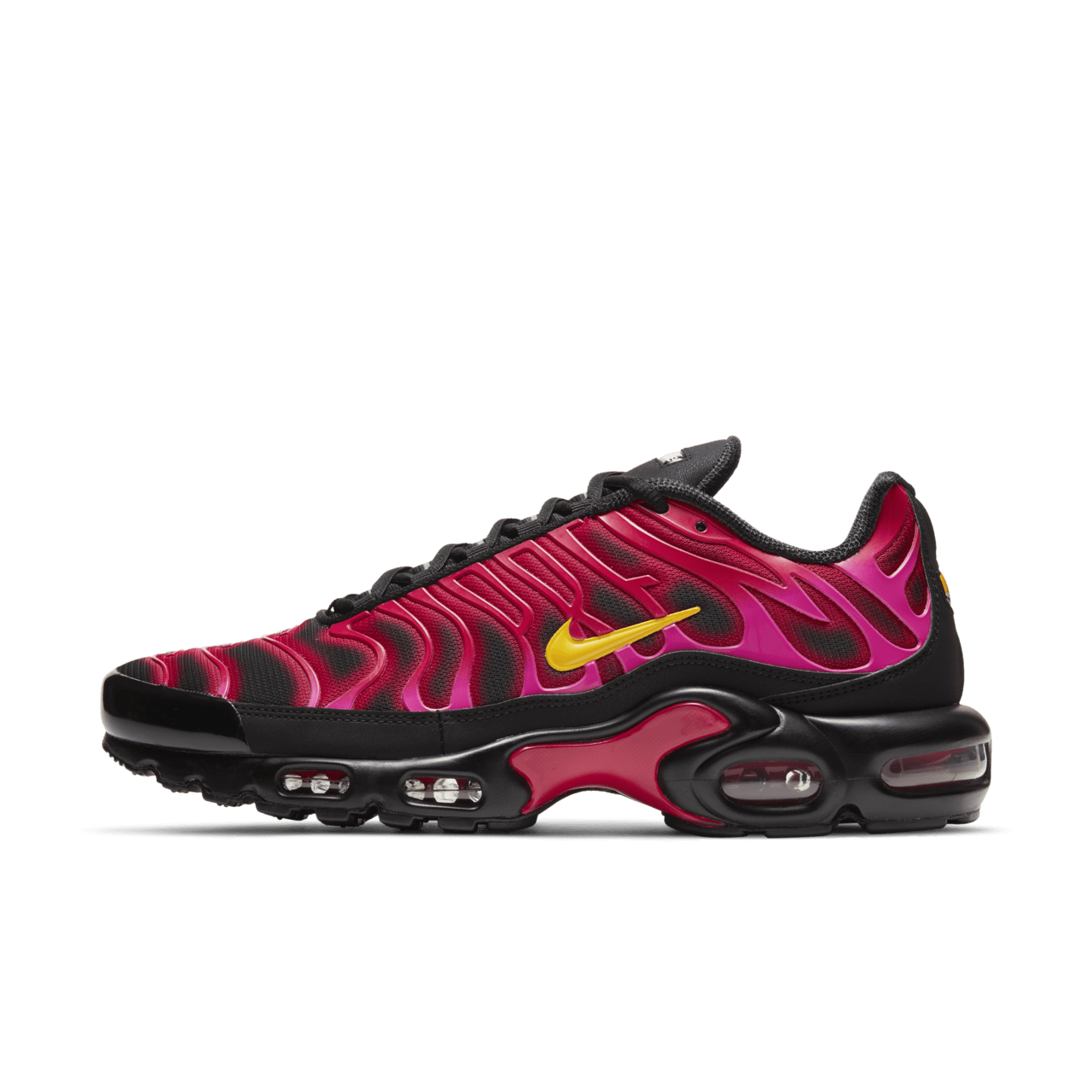Nike Air Max Plus x Supreme Fire Pink / University Red (2020) — University Red / Varsity Maize · Supreme Fire Pink / University Red (2020)