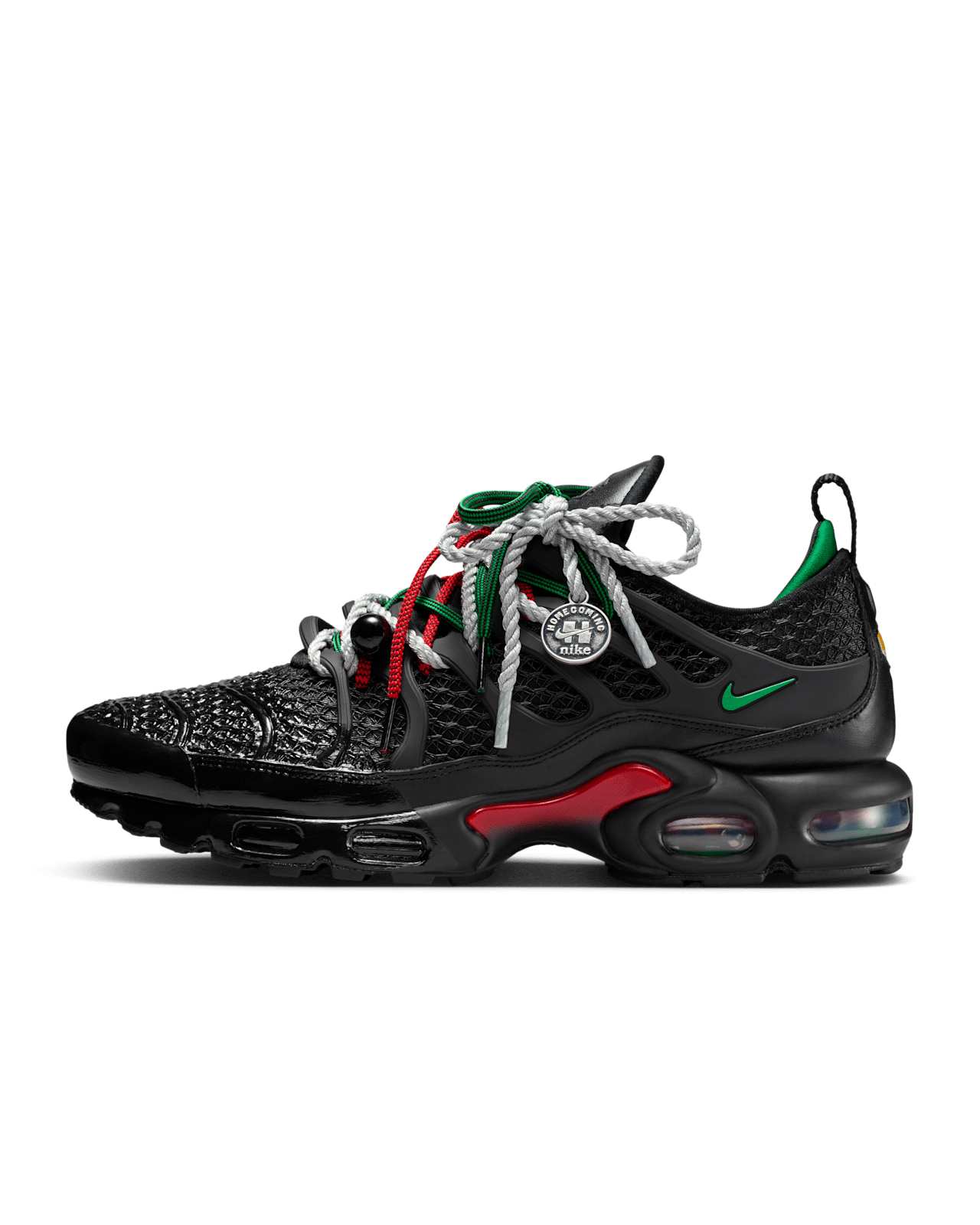 Homecoming x Nike Air Max Plus Black — Black / University Red / Court Green